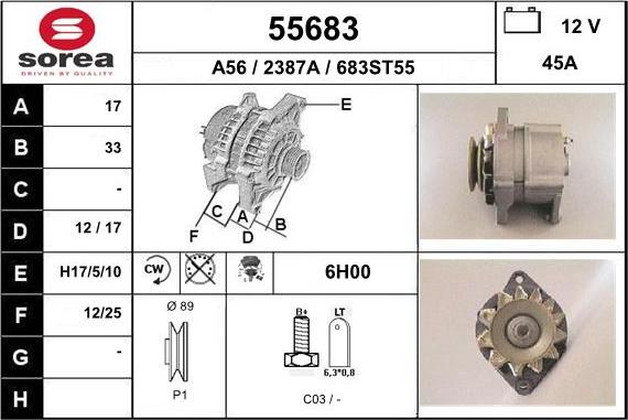 EAI 55683 - Alternator www.molydon.hr