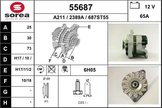 EAI 55687 - Alternator www.molydon.hr