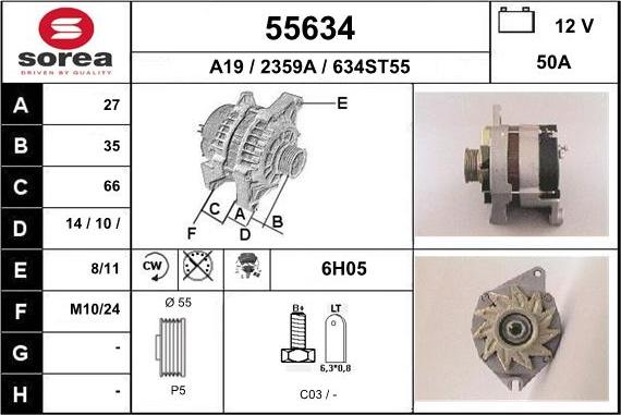 EAI 55634 - Alternator www.molydon.hr