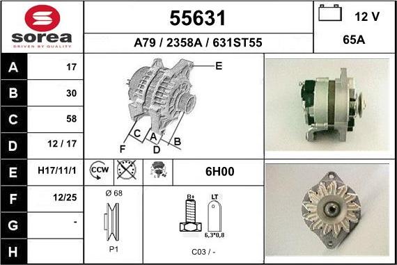 EAI 55631 - Alternator www.molydon.hr