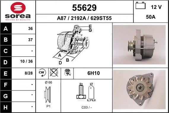 EAI 55629 - Alternator www.molydon.hr