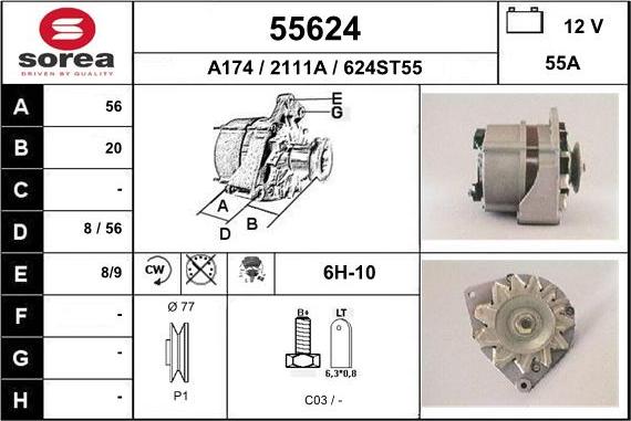 EAI 55624 - Alternator www.molydon.hr