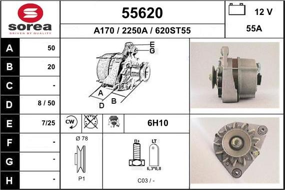 EAI 55620 - Alternator www.molydon.hr