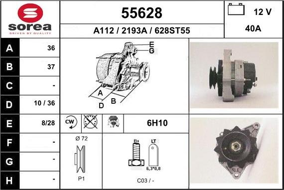 EAI 55628 - Alternator www.molydon.hr