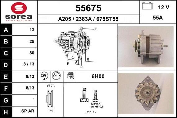 EAI 55675 - Alternator www.molydon.hr