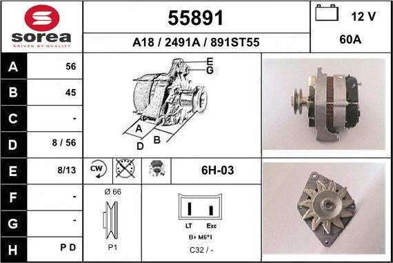 EAI 55891 - Alternator www.molydon.hr