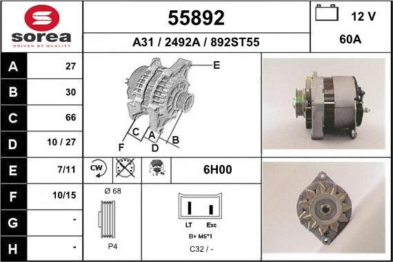 EAI 55892 - Alternator www.molydon.hr