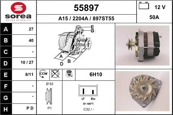 EAI 55897 - Alternator www.molydon.hr