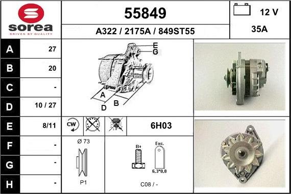 EAI 55849 - Alternator www.molydon.hr