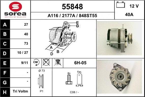 EAI 55848 - Alternator www.molydon.hr