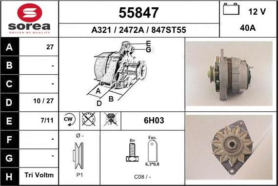 EAI 55847 - Alternator www.molydon.hr