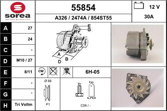 EAI 55854 - Alternator www.molydon.hr