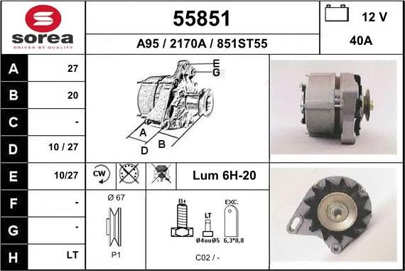 EAI 55851 - Alternator www.molydon.hr