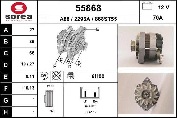 EAI 55868 - Alternator www.molydon.hr