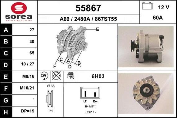 EAI 55867 - Alternator www.molydon.hr