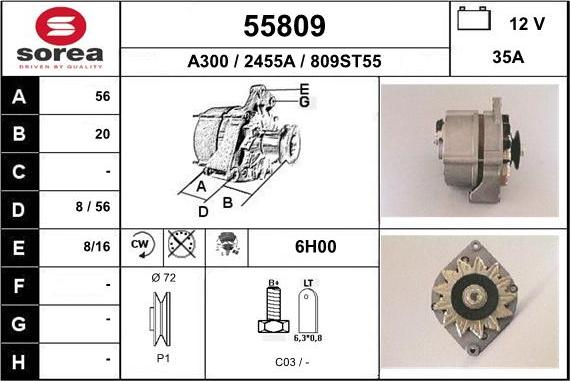 EAI 55809 - Alternator www.molydon.hr