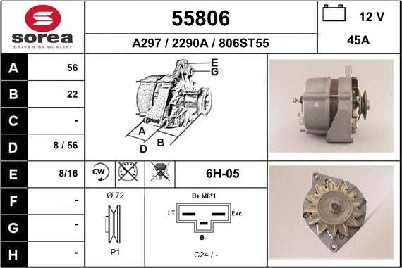 EAI 55806 - Alternator www.molydon.hr