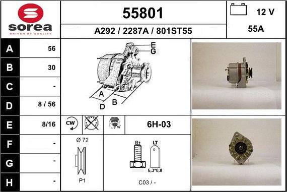 EAI 55801 - Alternator www.molydon.hr