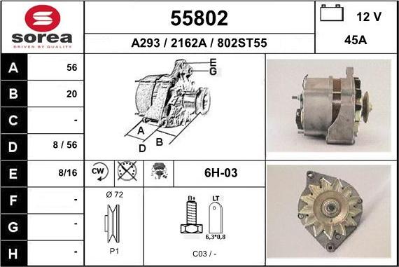 EAI 55802 - Alternator www.molydon.hr