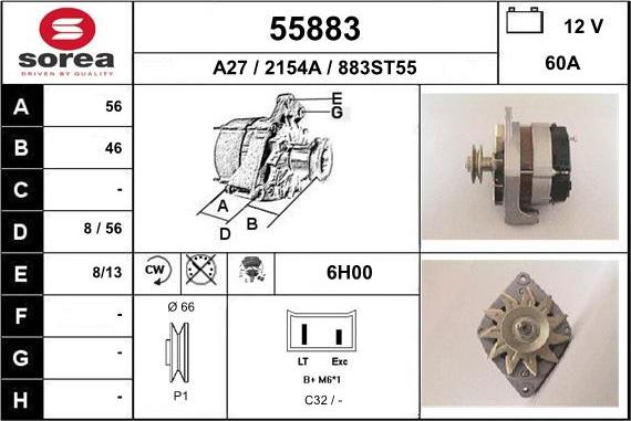 EAI 55883 - Alternator www.molydon.hr