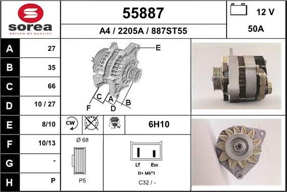 EAI 55887 - Alternator www.molydon.hr