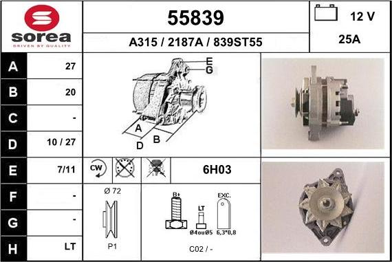 EAI 55839 - Alternator www.molydon.hr