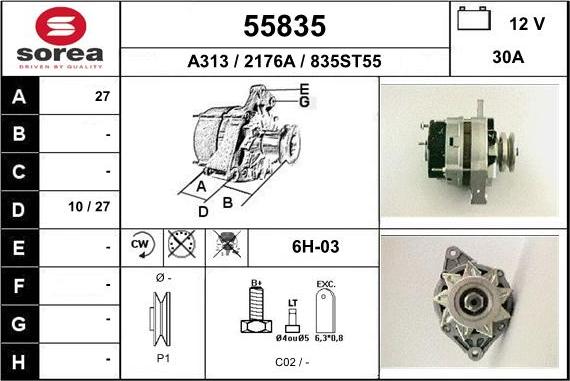 EAI 55835 - Alternator www.molydon.hr