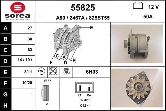 EAI 55825 - Alternator www.molydon.hr