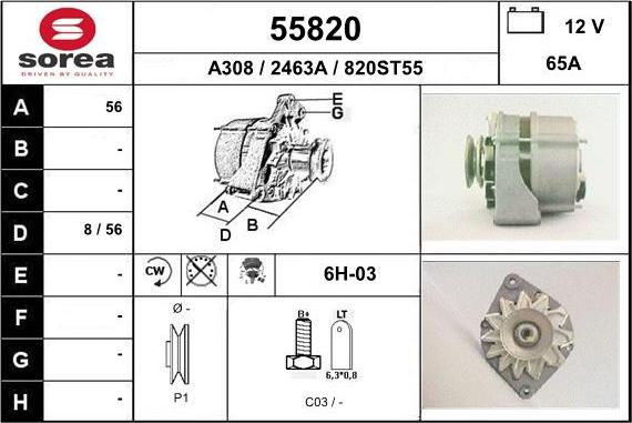 EAI 55820 - Alternator www.molydon.hr