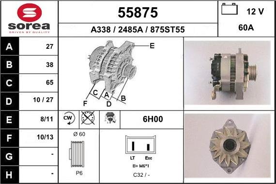 EAI 55875 - Alternator www.molydon.hr