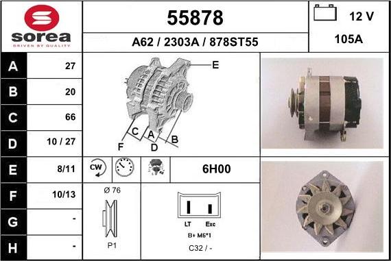 EAI 55878 - Alternator www.molydon.hr