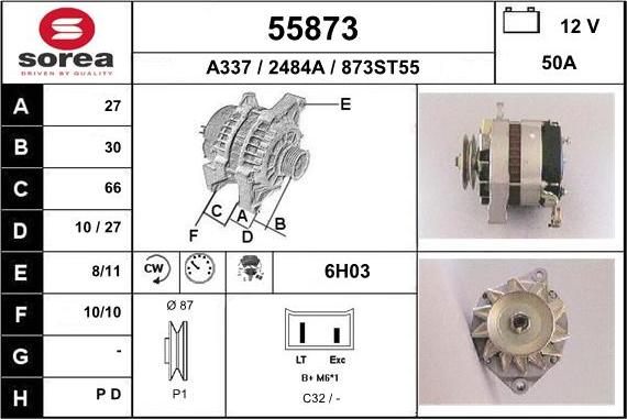 EAI 55873 - Alternator www.molydon.hr