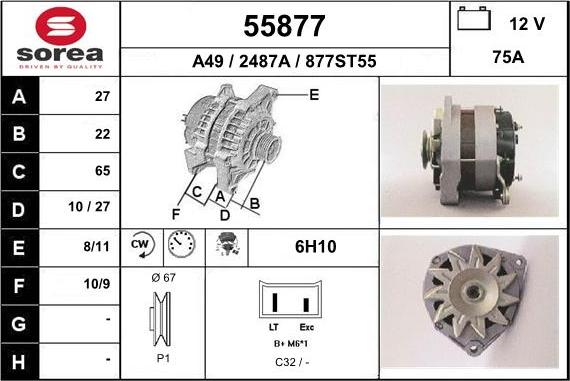 EAI 55877 - Alternator www.molydon.hr