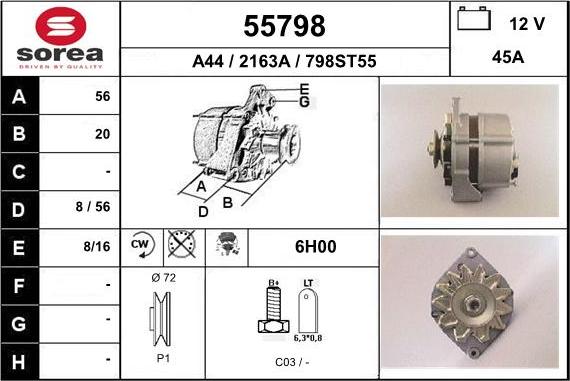 EAI 55798 - Alternator www.molydon.hr