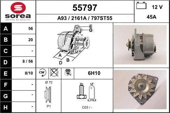 EAI 55797 - Alternator www.molydon.hr