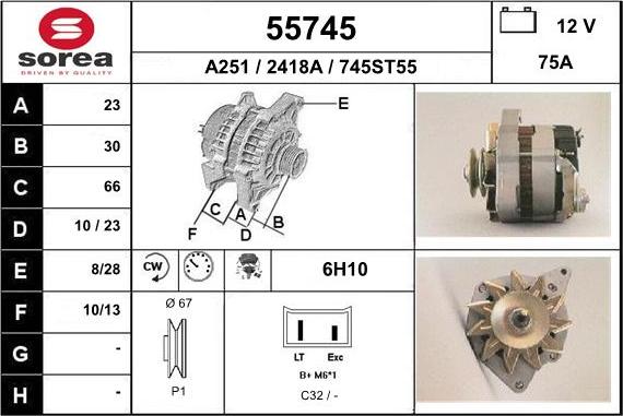 EAI 55745 - Alternator www.molydon.hr