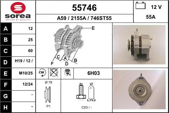 EAI 55746 - Alternator www.molydon.hr