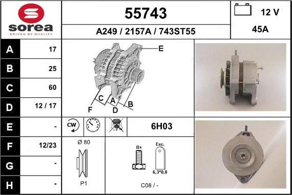 EAI 55743 - Alternator www.molydon.hr