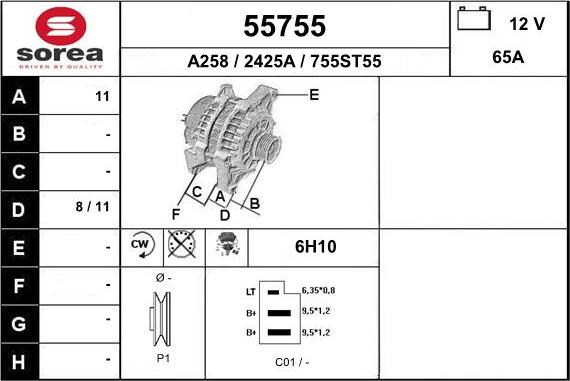 EAI 55755 - Alternator www.molydon.hr