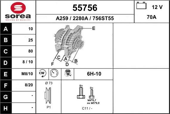 EAI 55756 - Alternator www.molydon.hr