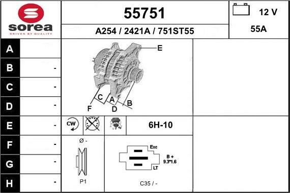 EAI 55751 - Alternator www.molydon.hr