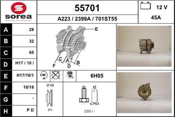 EAI 55701 - Alternator www.molydon.hr