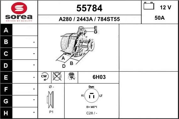 EAI 55784 - Alternator www.molydon.hr