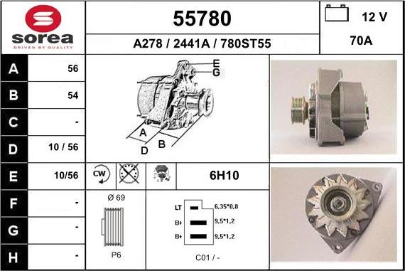 EAI 55780 - Alternator www.molydon.hr