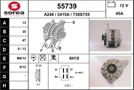 EAI 55739 - Alternator www.molydon.hr