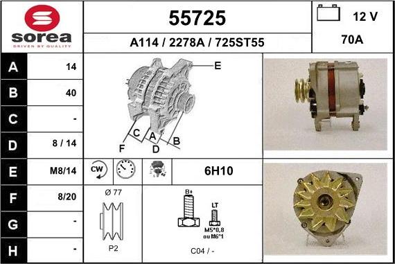 EAI 55725 - Alternator www.molydon.hr