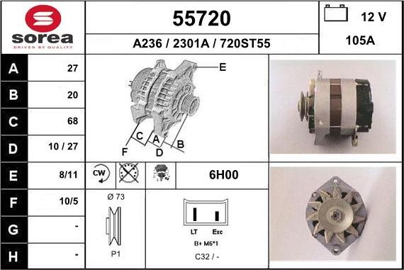 EAI 55720 - Alternator www.molydon.hr