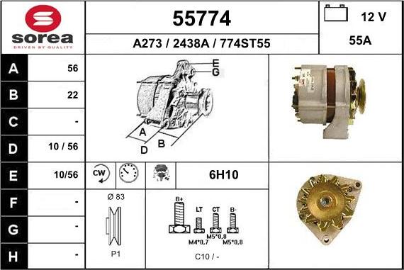 EAI 55774 - Alternator www.molydon.hr