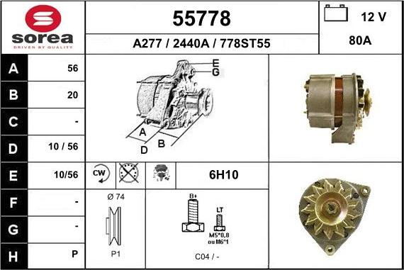 EAI 55778 - Alternator www.molydon.hr