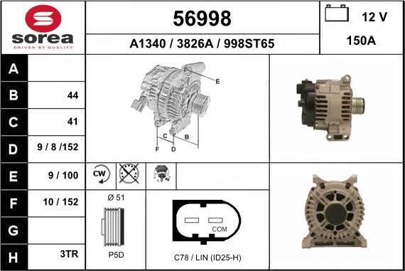 EAI 56998 - Alternator www.molydon.hr